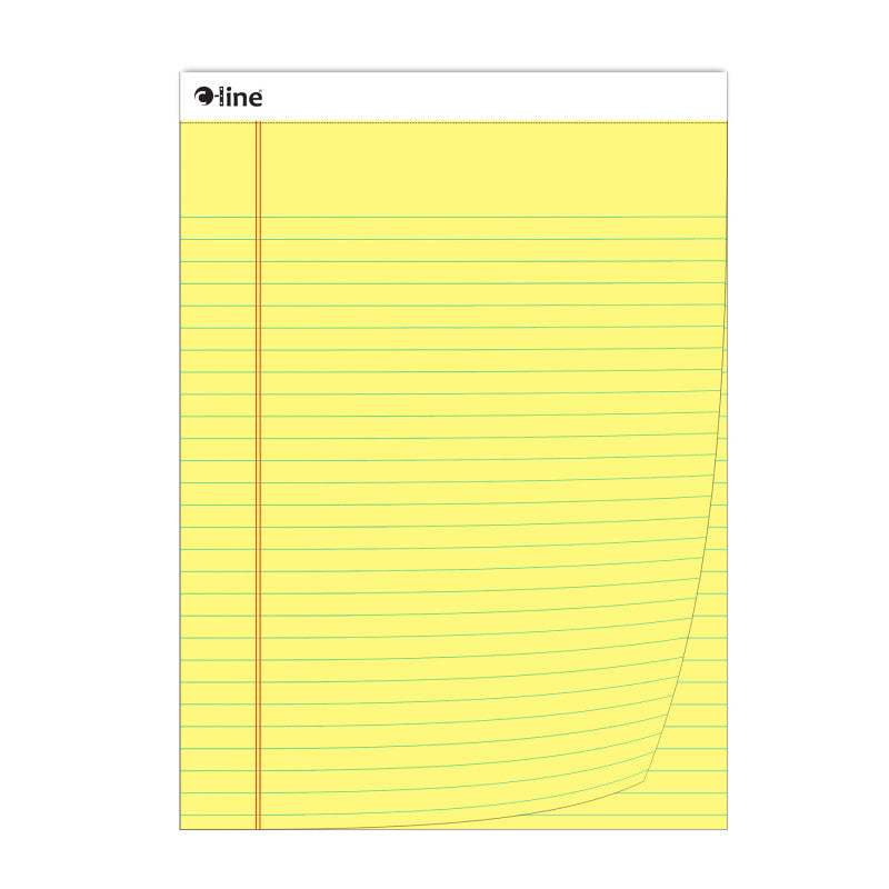 Legal Pad Wide Ruled Yellow (Pack of 12)