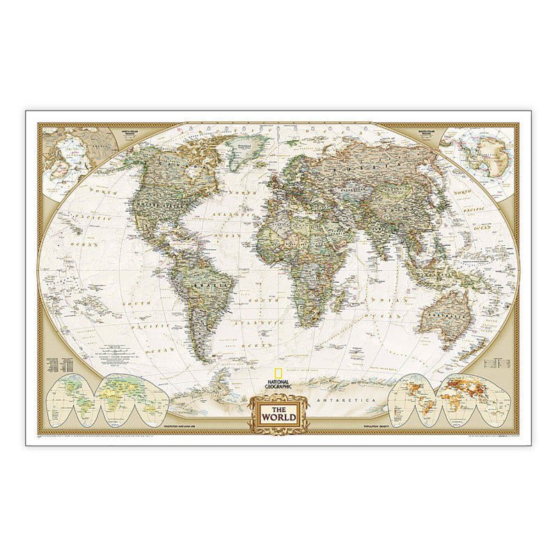 World Executive Map Laminated