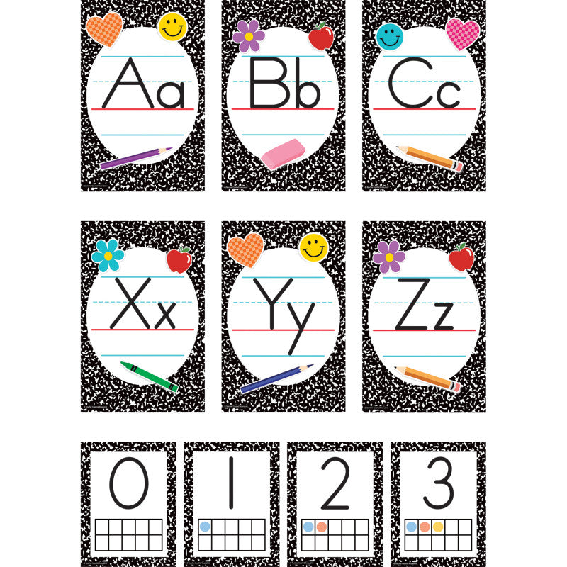 Composition Alphabet Bulletin Board Cool For School (Pack of 3)