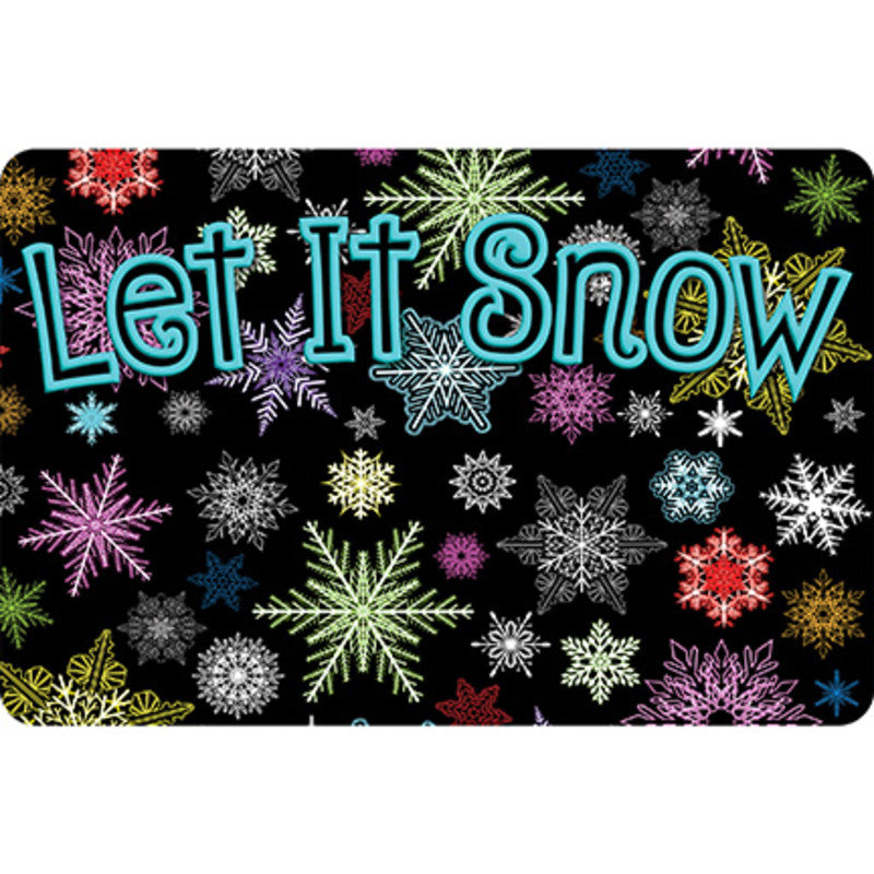 Welcome Mat Let It Snow Colorful Snowflakes 15.5X23.5 (Pack of 2)
