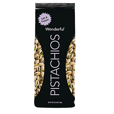Wonderful Pistachios, Salt & Pepper Flavored Nuts, In Shell, 48 oz.