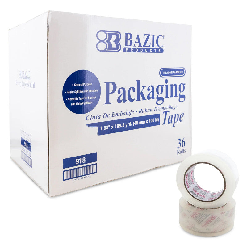 Transparent Packaging Tape 36Ct 1.88In X 109.3Yds
