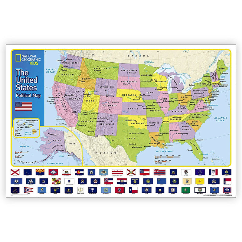 United States Kids Map Laminated
