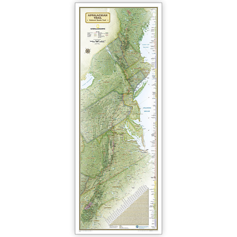 Appalachian Trail Map In Gift Box