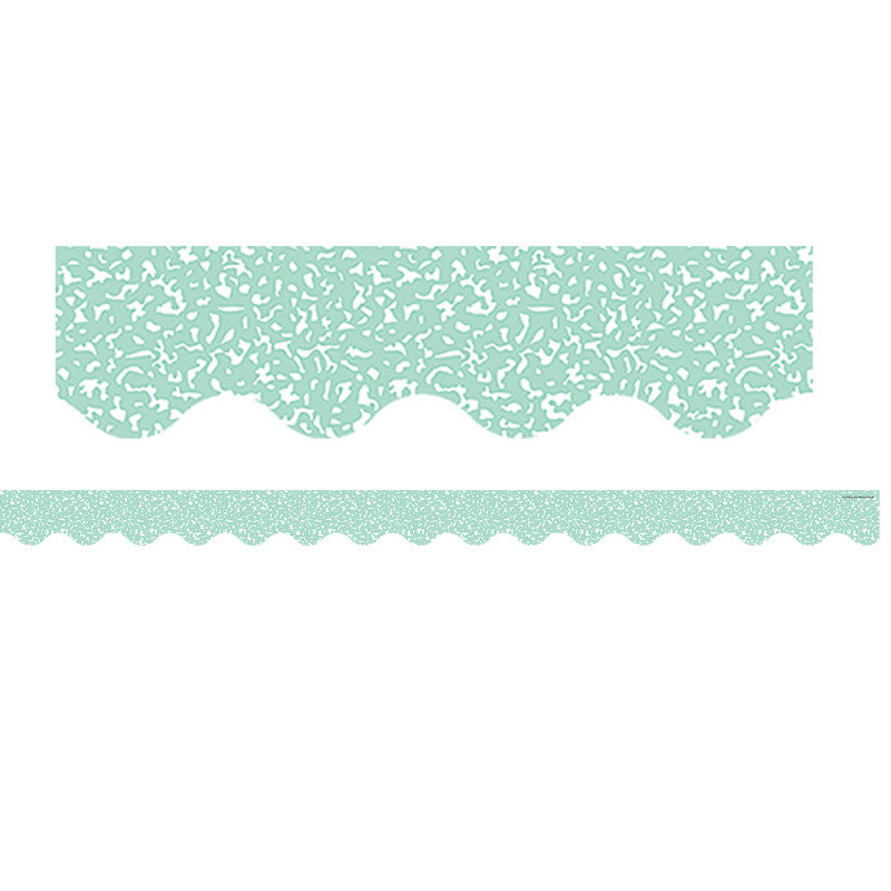 Composition Green Scalloped Border (Pack of 10)
