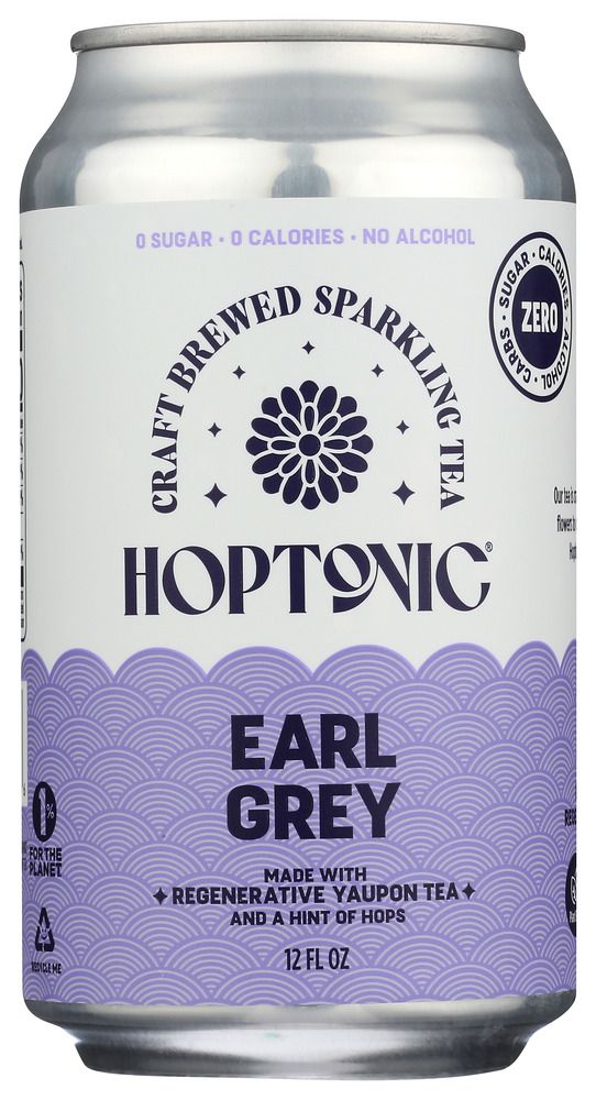 HOPTONIC: Earl Grey RTD Black Tea, 12 fo (Pack of 5)