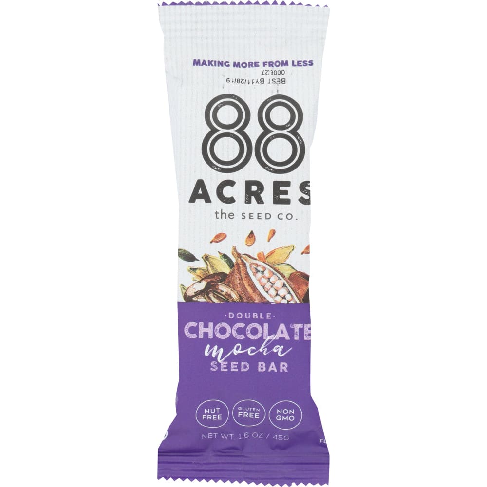 88 ACRES: BAR SEED DBL CHOC MOCHA (1.600 OZ) (Pack of 6) - 88 ACRES