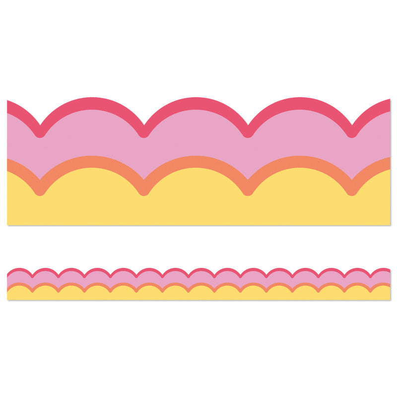 Warm Waves Scalloped Borders Happily Ever Elementary Retro Remx (Pack of 10)