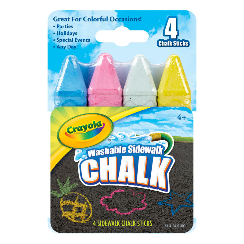 Crayola 4Ct Sidewalk Chalk (Pack of 12)