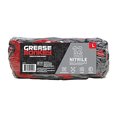 Grease Monkey Nitrile-Coated Work Gloves, 12 pk. - Assorted