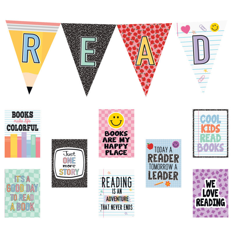 Cool For School Read Pennants Bbs (Pack of 3)