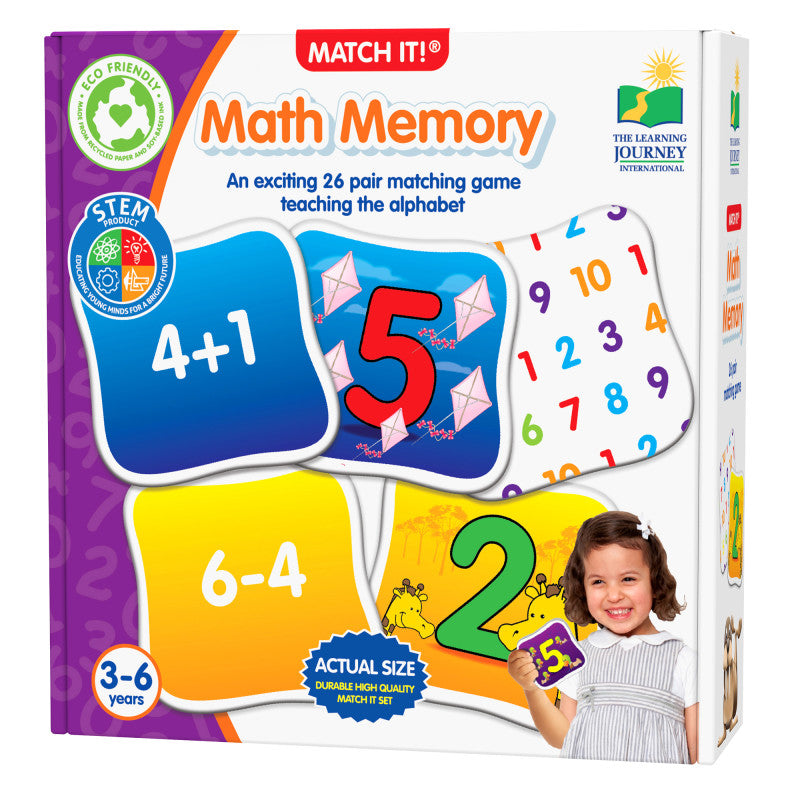 Math Memory Match It Game (Pack of 6)