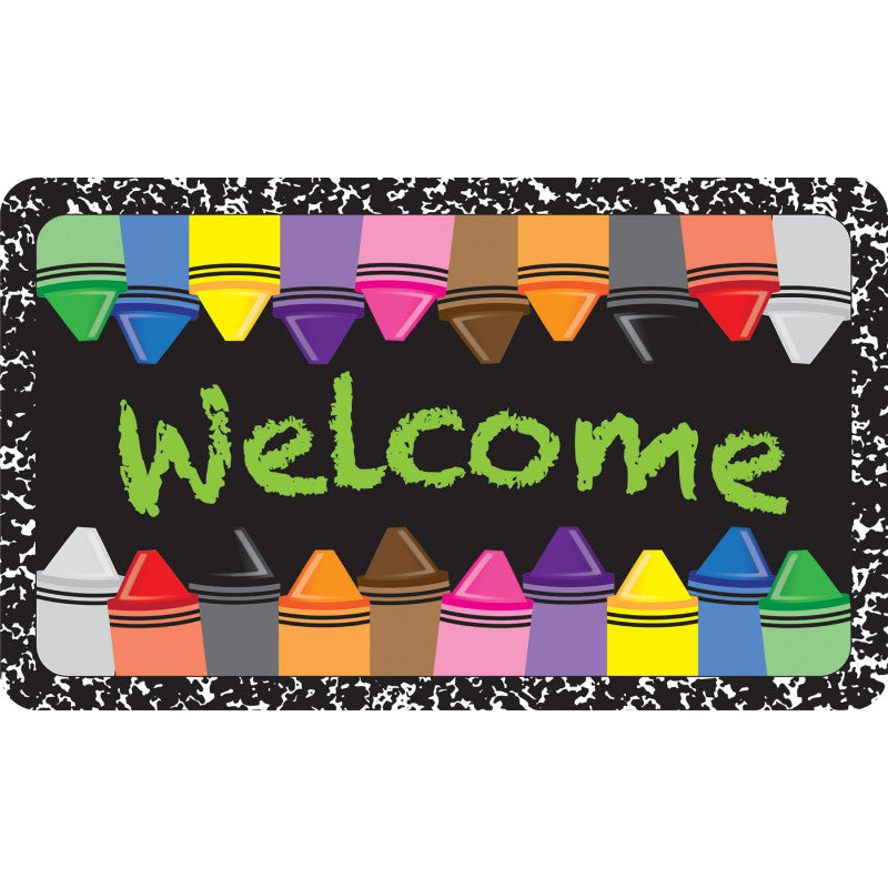 Welcome Mat Crayons Comp Welcome 18X30In (Pack of 2)