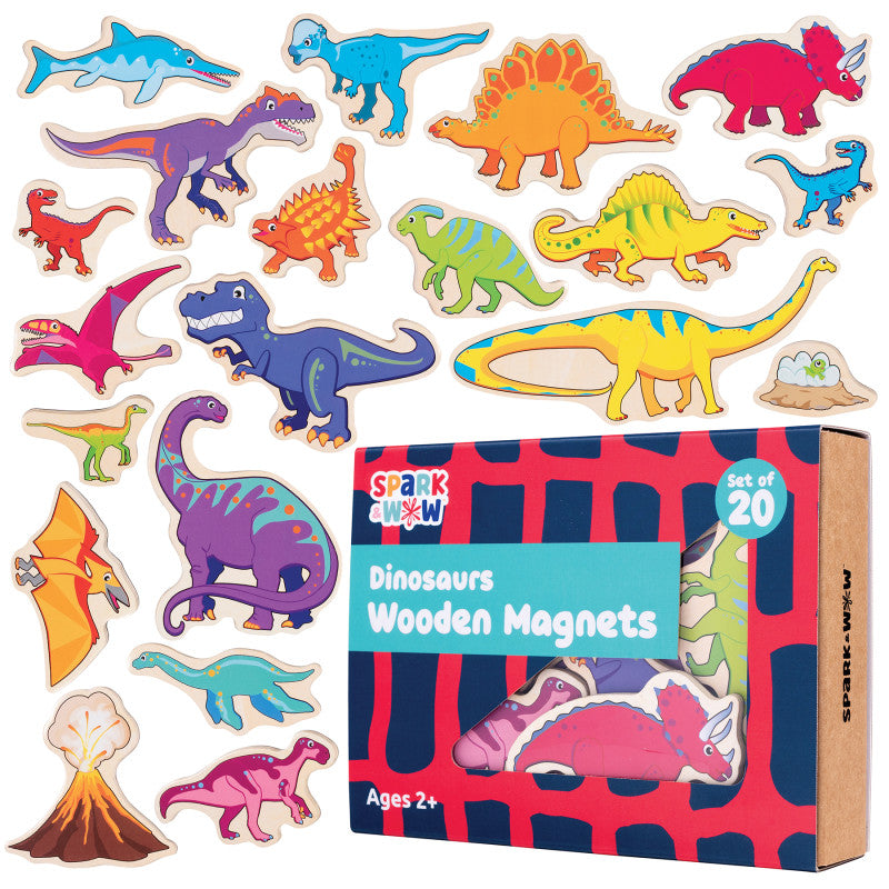 Wooden Magnets Dinosaurs 20/St (Pack of 6)