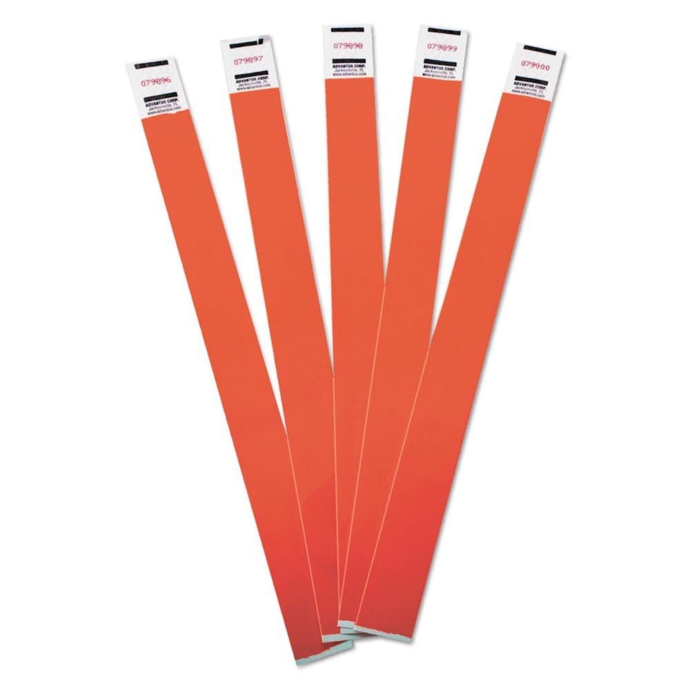 Advantus - Crowd Management Wristbands Sequentially Numbered Red - 500/Pack - Money Handling & Cash Registers - Advantus