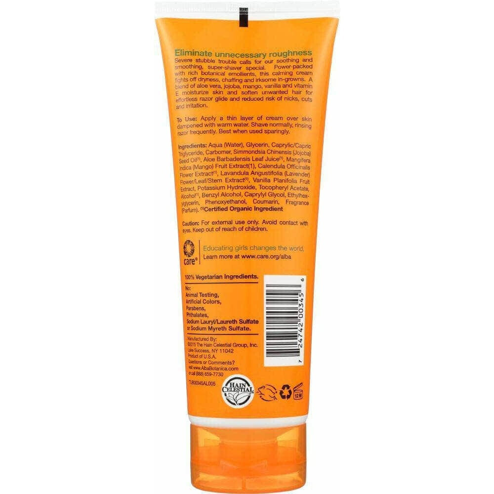 Alba Botanica Alba Botanica Natural Very Emollient Cream Shave Mango Vanilla, 8 oz