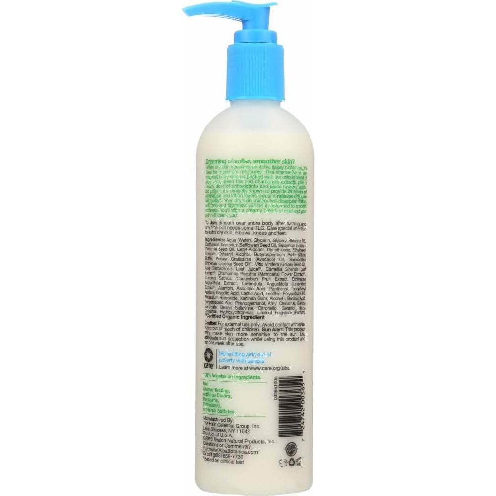 ALBA BOTANICA Alba Botanica Very Emollient Body Lotion Maximum Dry Skin Formula, 12 Oz