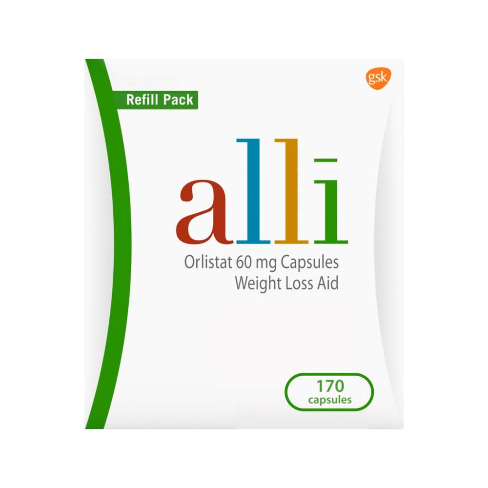 Alli Diet Weight Loss Supplement Pills Orlistat 170 ct./60mg - Alli