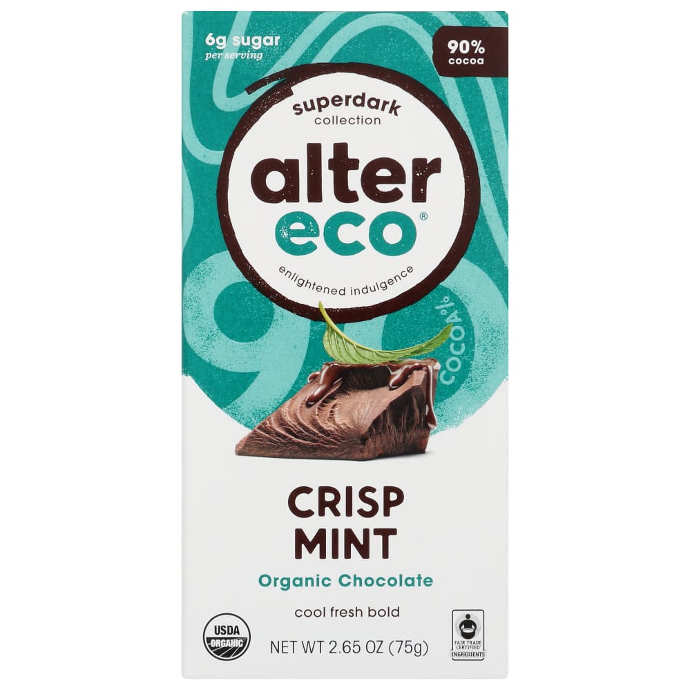 ALTER ECO: CHOC BAR SUPRDRK MNT ORG (2.650 OZ) (Pack of 5) - ALTER ECO