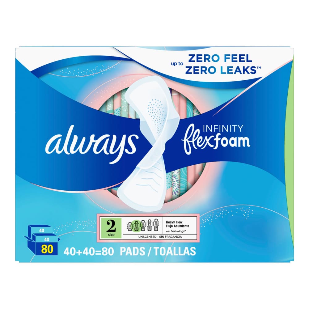 Always Infinity Flexfoam Size 2 Pads 80 ct. - Always