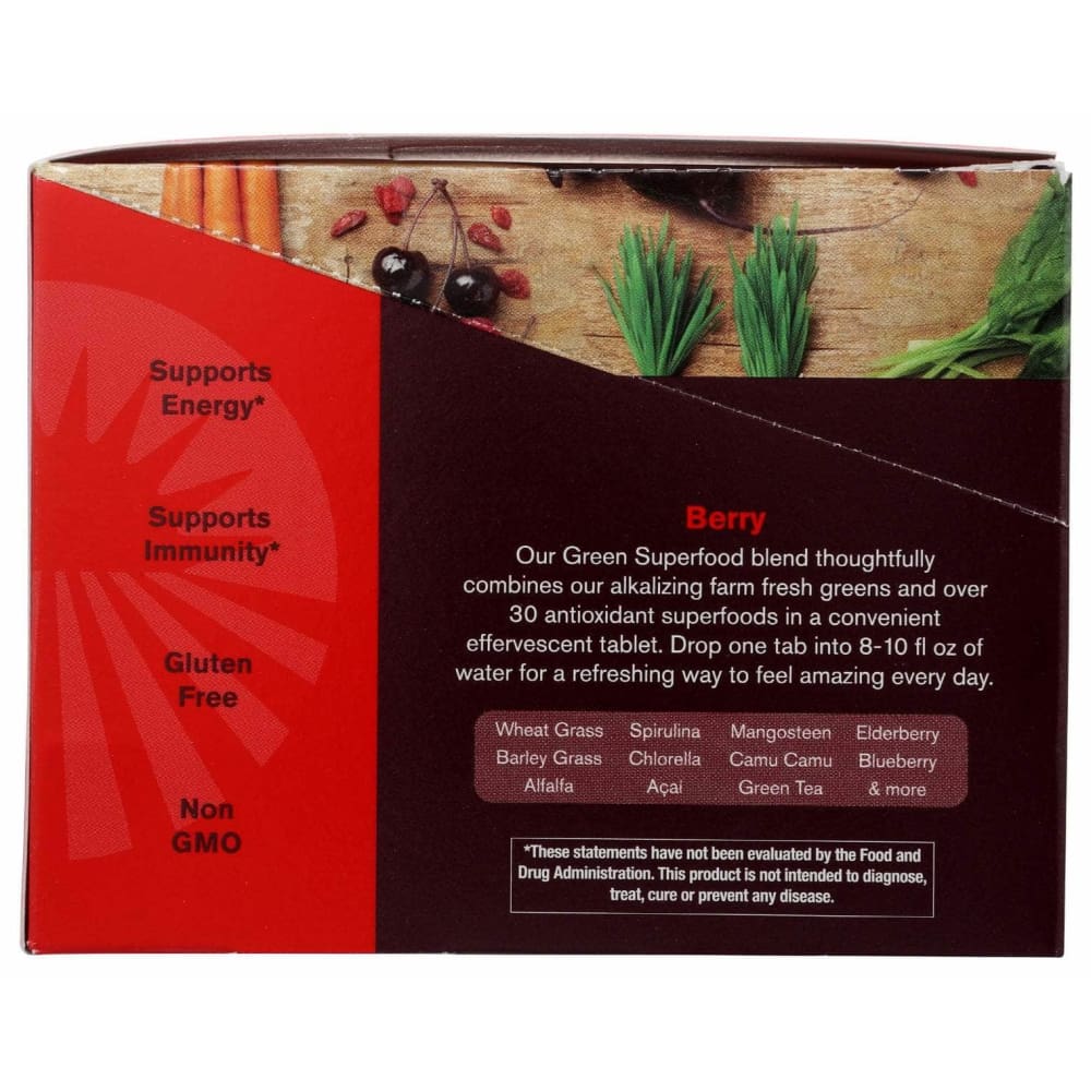 AMAZING GRASS Health > Vitamins & Supplements AMAZING GRASS: Green Superfood Effervescent Greens Berry Flavor, 1 bx