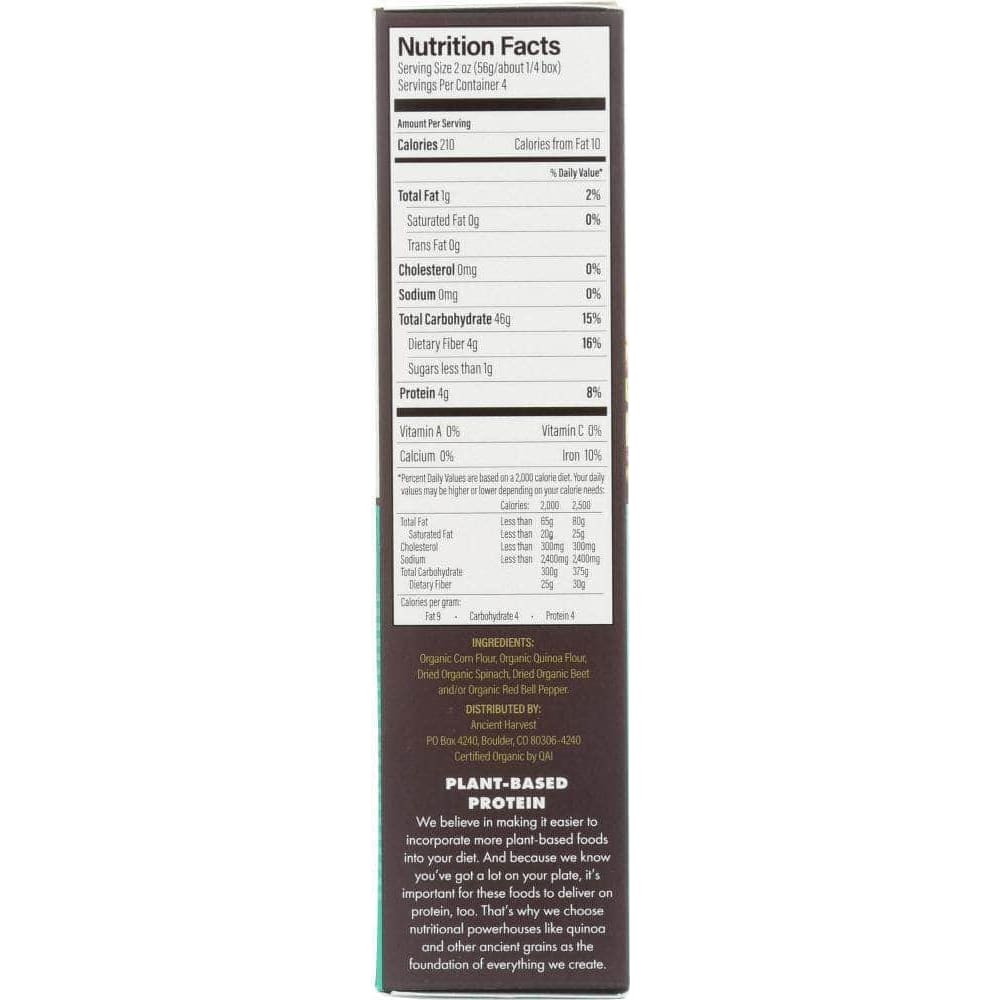 Ancient Harvest Ancient Harvest Organic Supergrain Pasta Veggie Curls Gluten Free, 8 oz