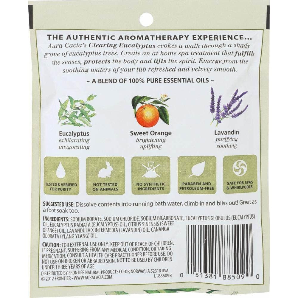 Aura Cacia Aura Cacia Aromatherapy Mineral Bath Clearing Eucalyptus, 2.5 Oz