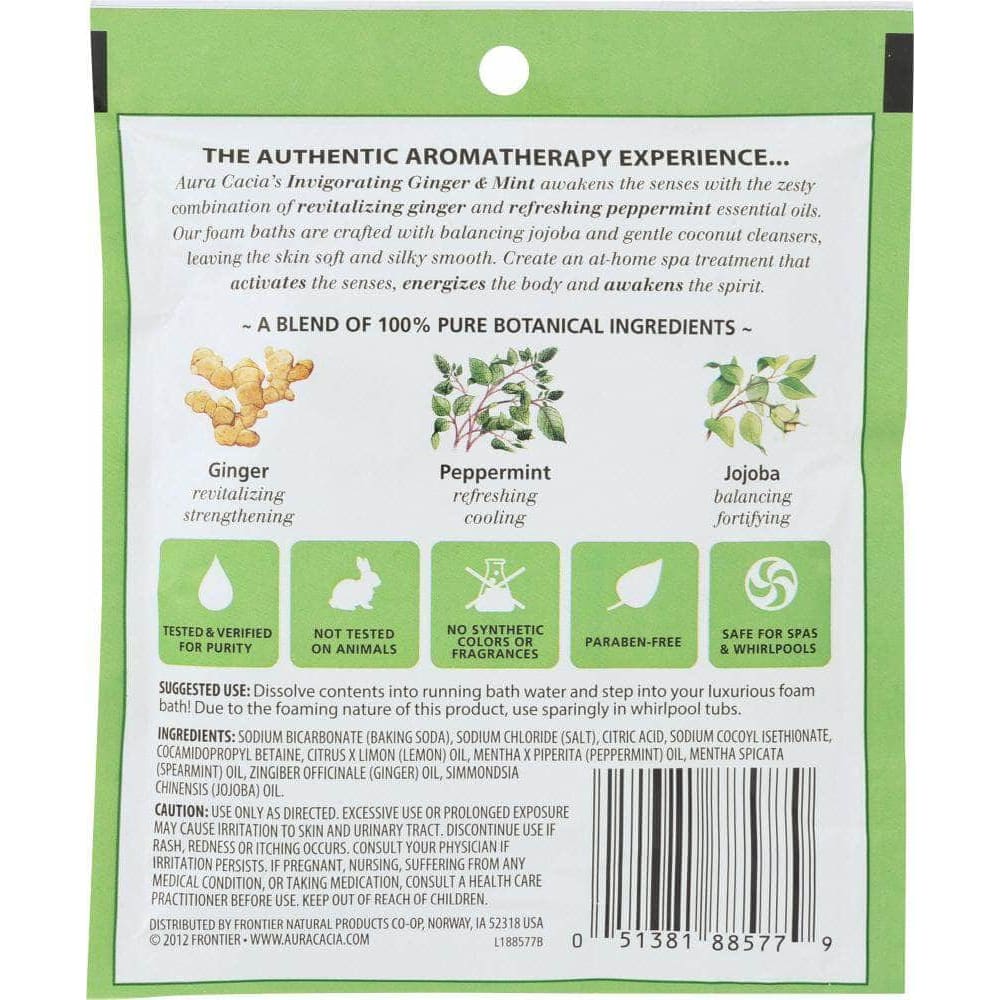Aura Cacia Aura Cacia Foam Bath Invigorating Ginger & Mint, 2.5 oz