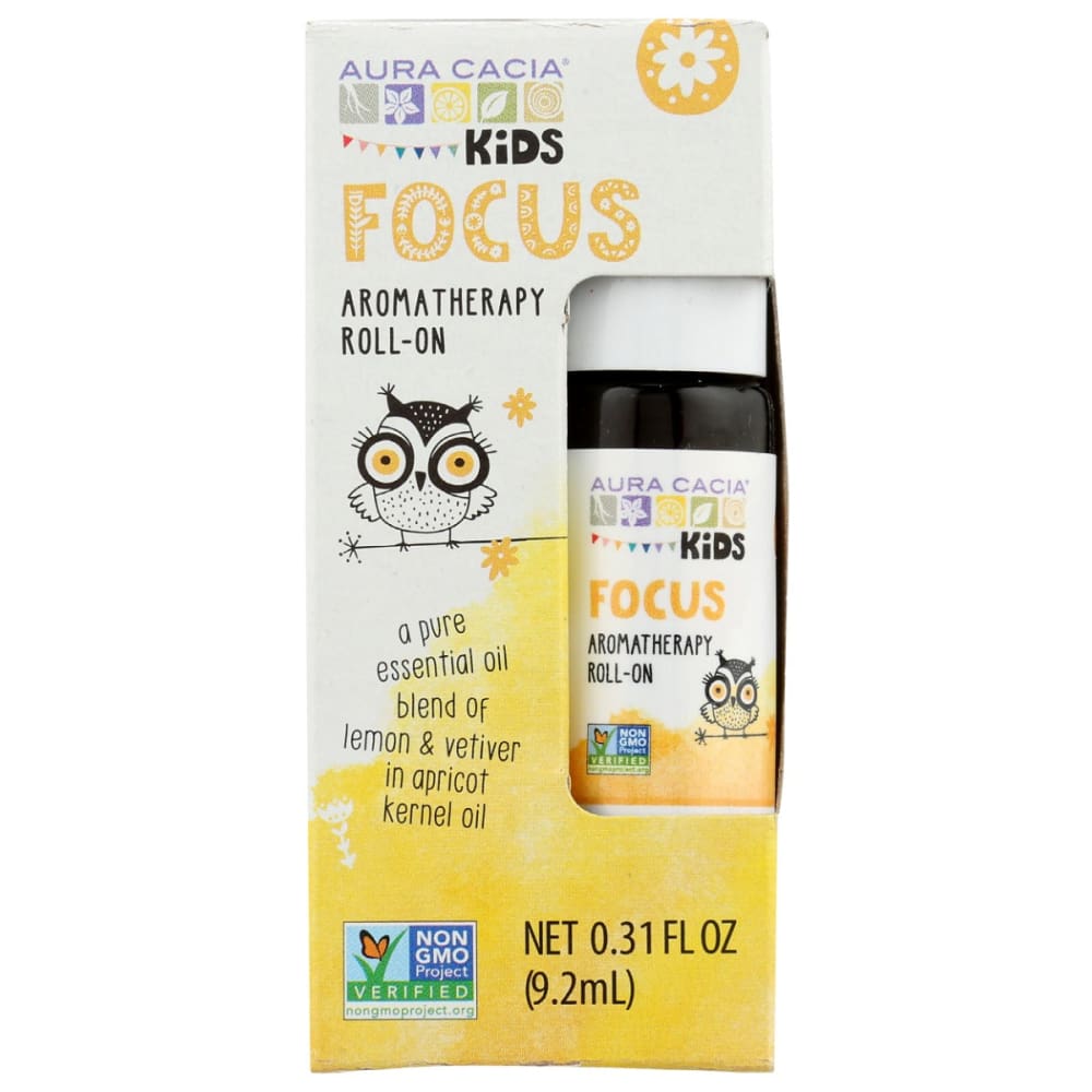 AURA CACIA: Oil Essnt Rollon Kid Focu 0.31 FO (Pack of 4) - Beauty & Body Care > Aromatherapy and Body Oils > Essential Oils - AURA CACIA