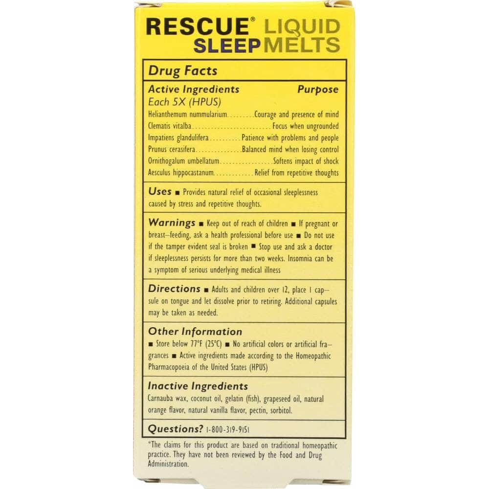 BACH Bach Original Flower Remedies Rescue Sleep Liquid Melts, 28 Capsules
