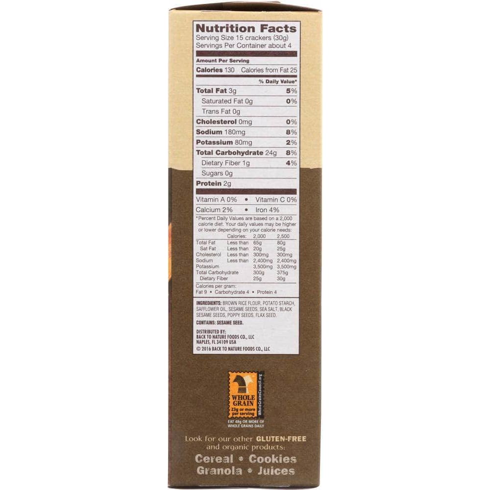 Back To Nature Back To Nature Gluten Free Rice Thins Multi-seed, 4 oz