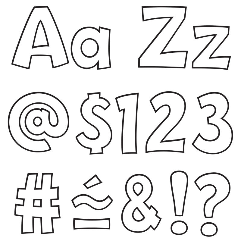 White 4In Playful Combo Letters (Pack of 3)