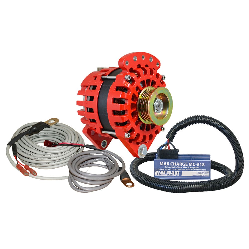 Balmar Alternator 170 AMP Kit 12V 3.15 Dual Foot Saddle K6 Pulley Regulator & Temp Sensor - Electrical | Alternators - Balmar