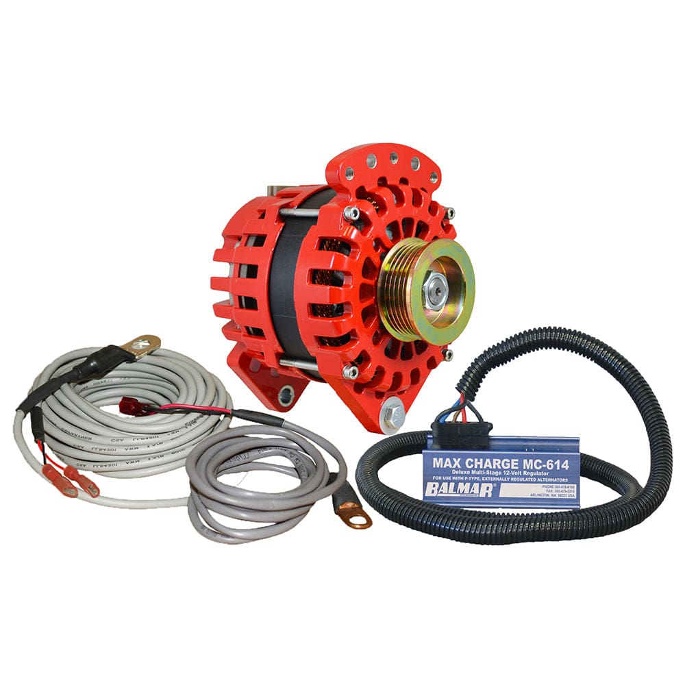 Balmar Alternator 3.15 Dual Foot Saddle K6 Serpentine Pulley Regulator & Temp Sensor - 170A Kit - 12V - Electrical | Alternators - Balmar