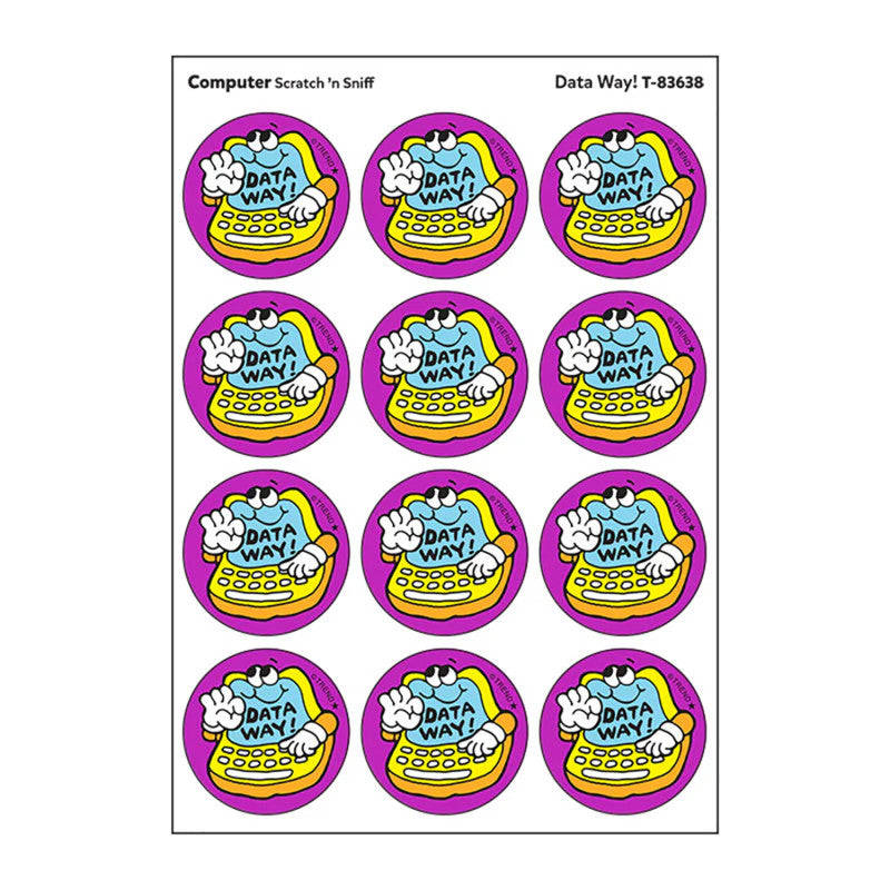 Stinky Stickers Computer Scent Data Way (Pack of 12)