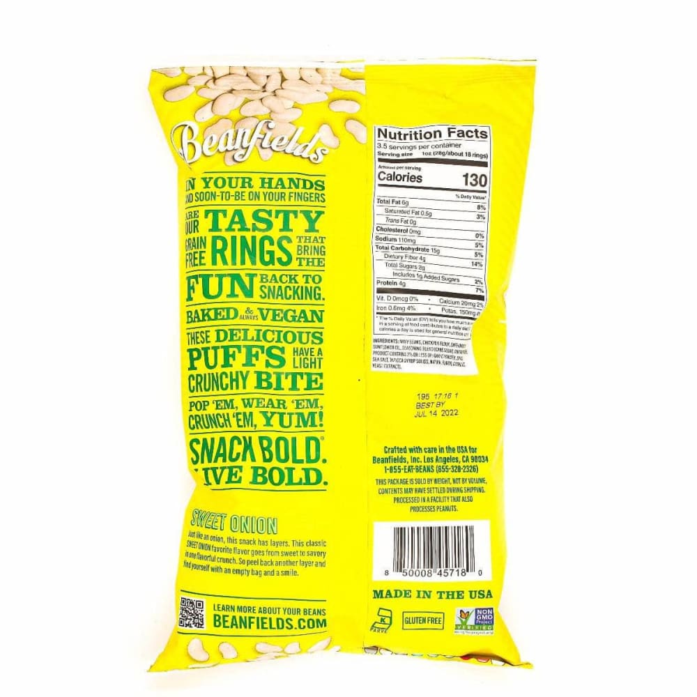 BEANFIELDS Beanfields Rings Sweet Onion, 3.5 Oz