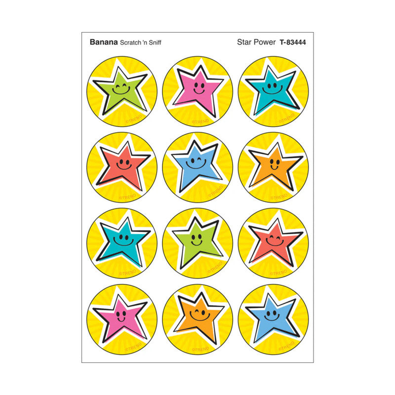 Stinky Stickers Banana Scent Star Power (Pack of 12)