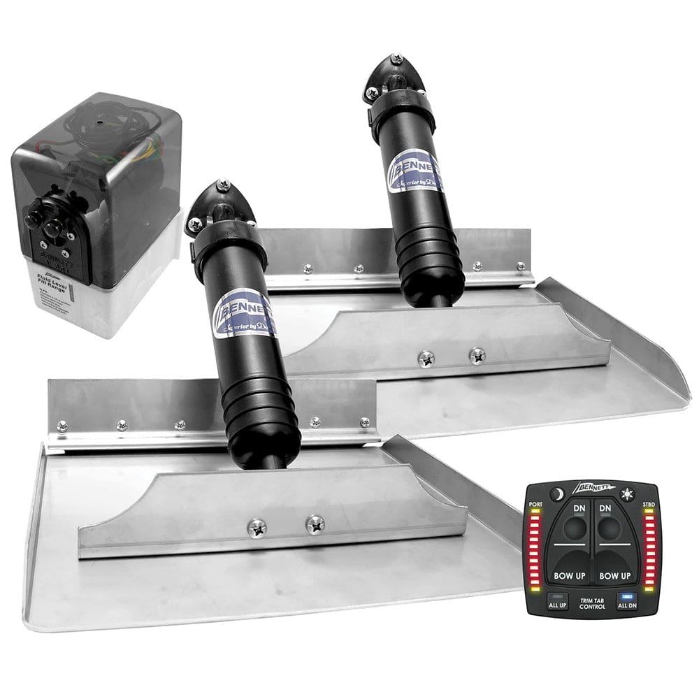 Bennett 12x12 Hydraulic Trim Tab System w/ One Box Indication - Boat Outfitting | Trim Tabs - Bennett Marine