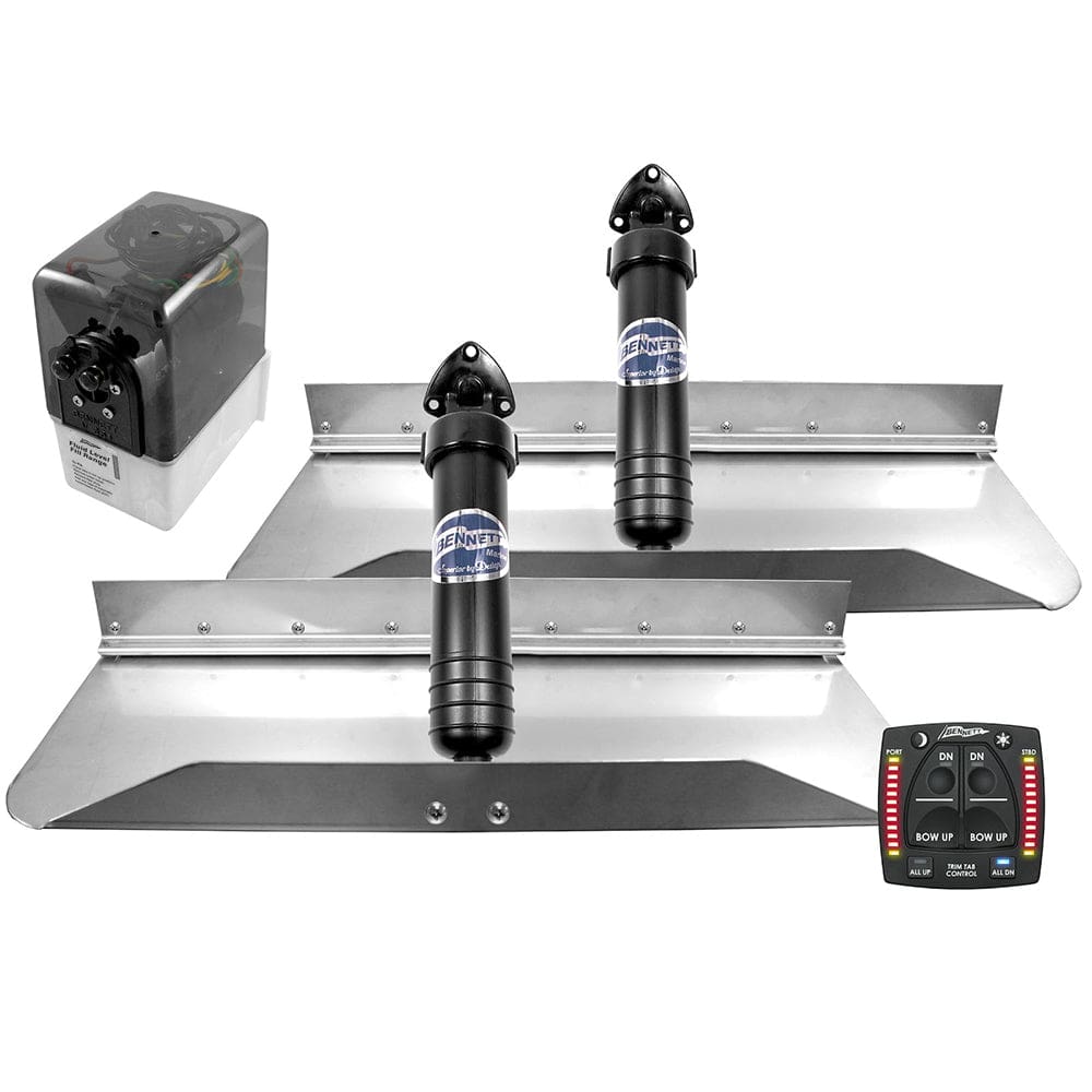 Bennett Marine 24x9 Hydraulic Trim Tab System w/ One Box Indication - Boat Outfitting | Trim Tabs - Bennett Marine