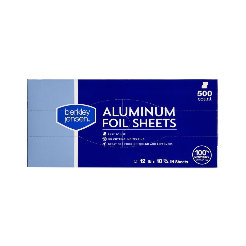 Berkley Jensen Aluminum Foil Sheets, 500 ct. ShelHealth