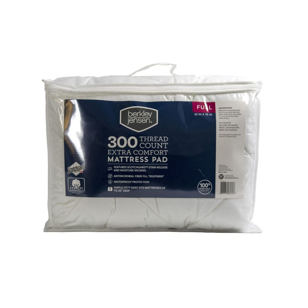 Berkley Jensen Extra Comfort Waterproof Full-Size Mattress Pad - Berkley Jensen