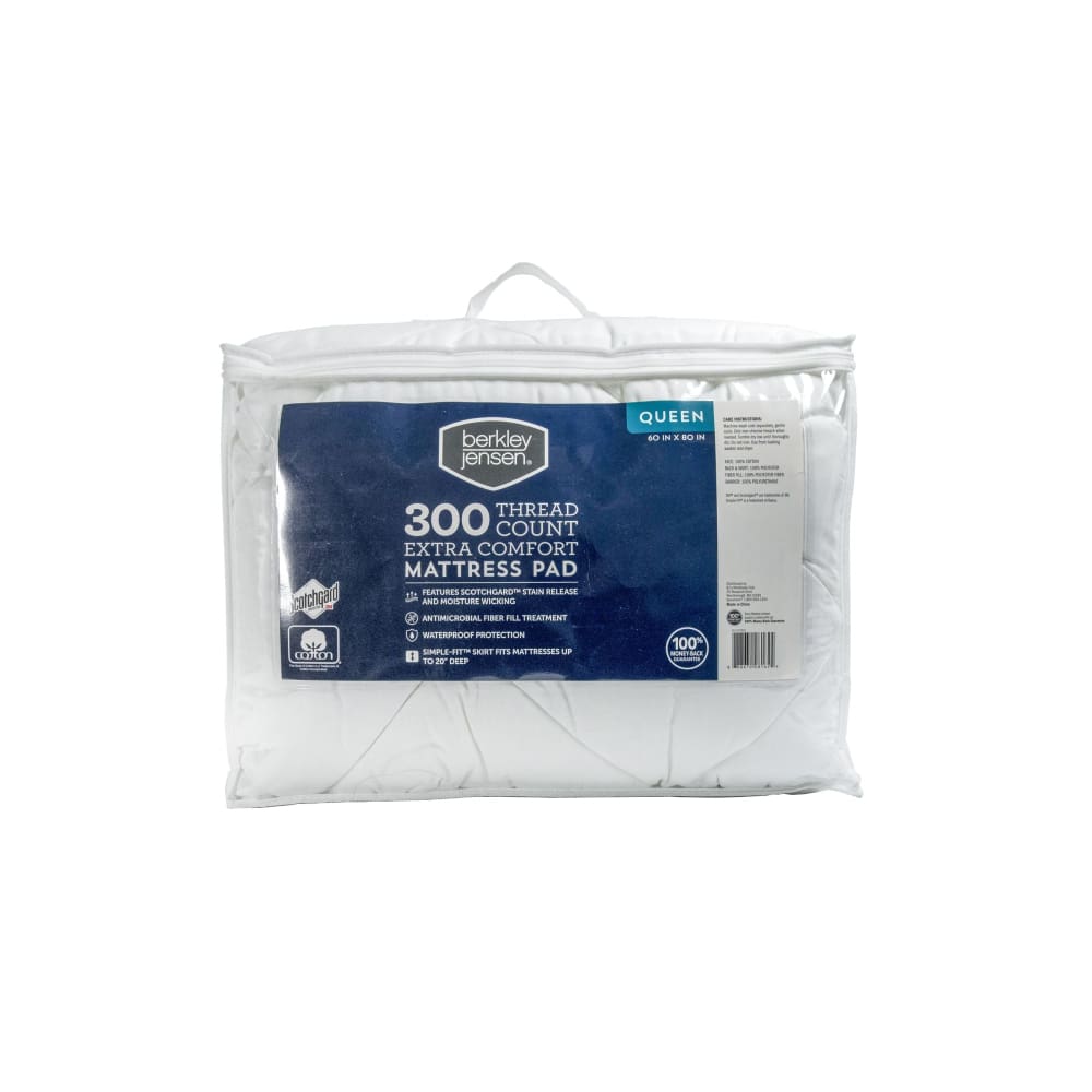 Berkley Jensen Extra Comfort Waterproof Queen-Size Mattress Pad - Berkley Jensen