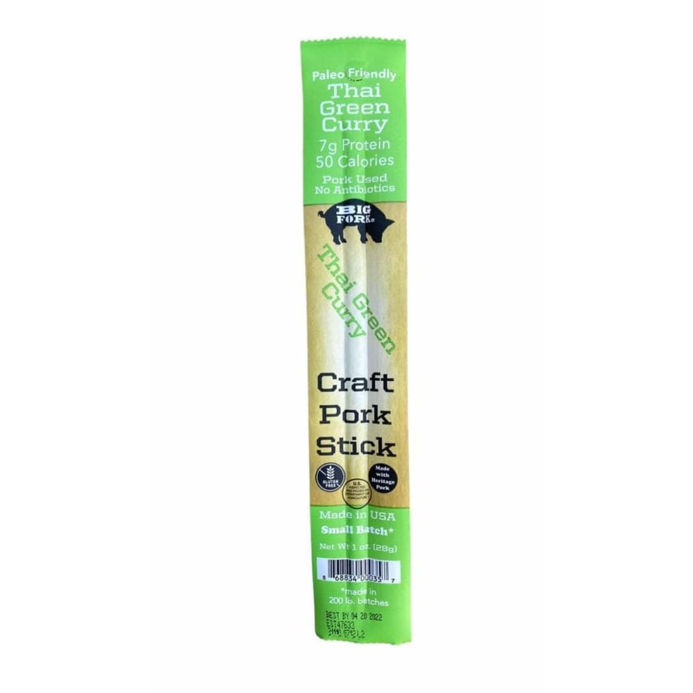 BIG FORK Big Fork Pork Stick Thai Grn Curry, 1 Oz