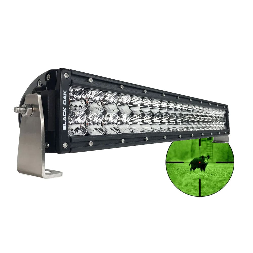 Black Oak Pro Series Double Row Combo Infrared 20 850nm Light Bar - Black - Lighting | Light Bars - Black Oak LED
