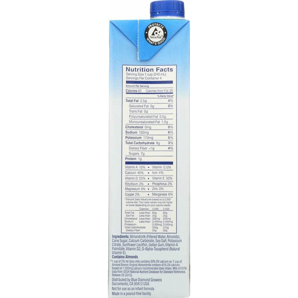 ALMOND BREEZE Blue Diamond Almond Breeze Original Almondmilk , 32 Oz