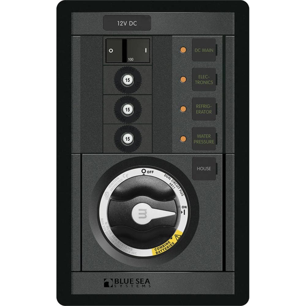 Blue Sea 1408 M-Series Dual Circuit Plus™ Main + 3 Positions CLB Vertical - Electrical | Battery Management,Electrical | Electrical Panels -