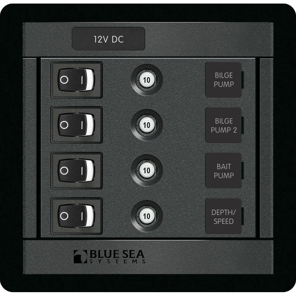 Blue Sea 1455 4 Position Switch CLB Square - Electrical | Electrical Panels - Blue Sea Systems