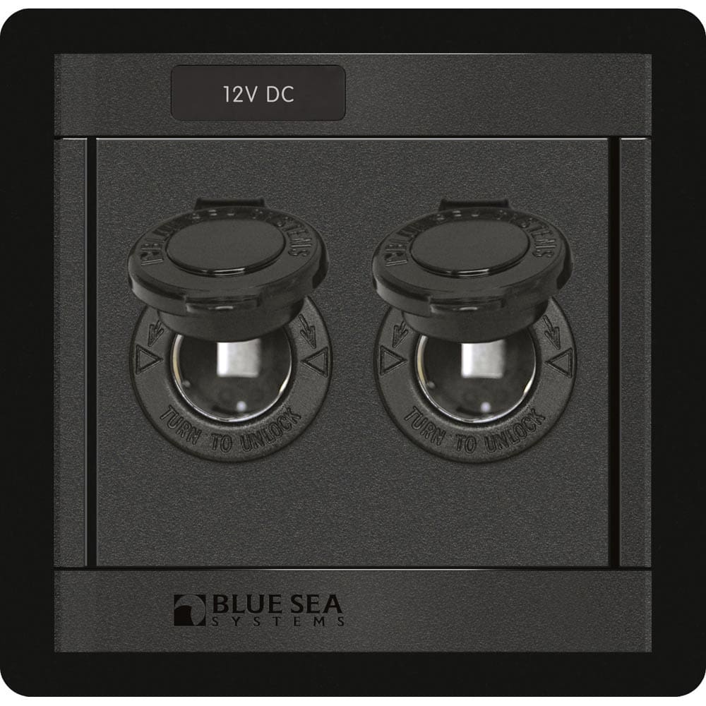 Blue Sea 1472 DC 12V Socket Panel - Electrical | Electrical Panels - Blue Sea Systems