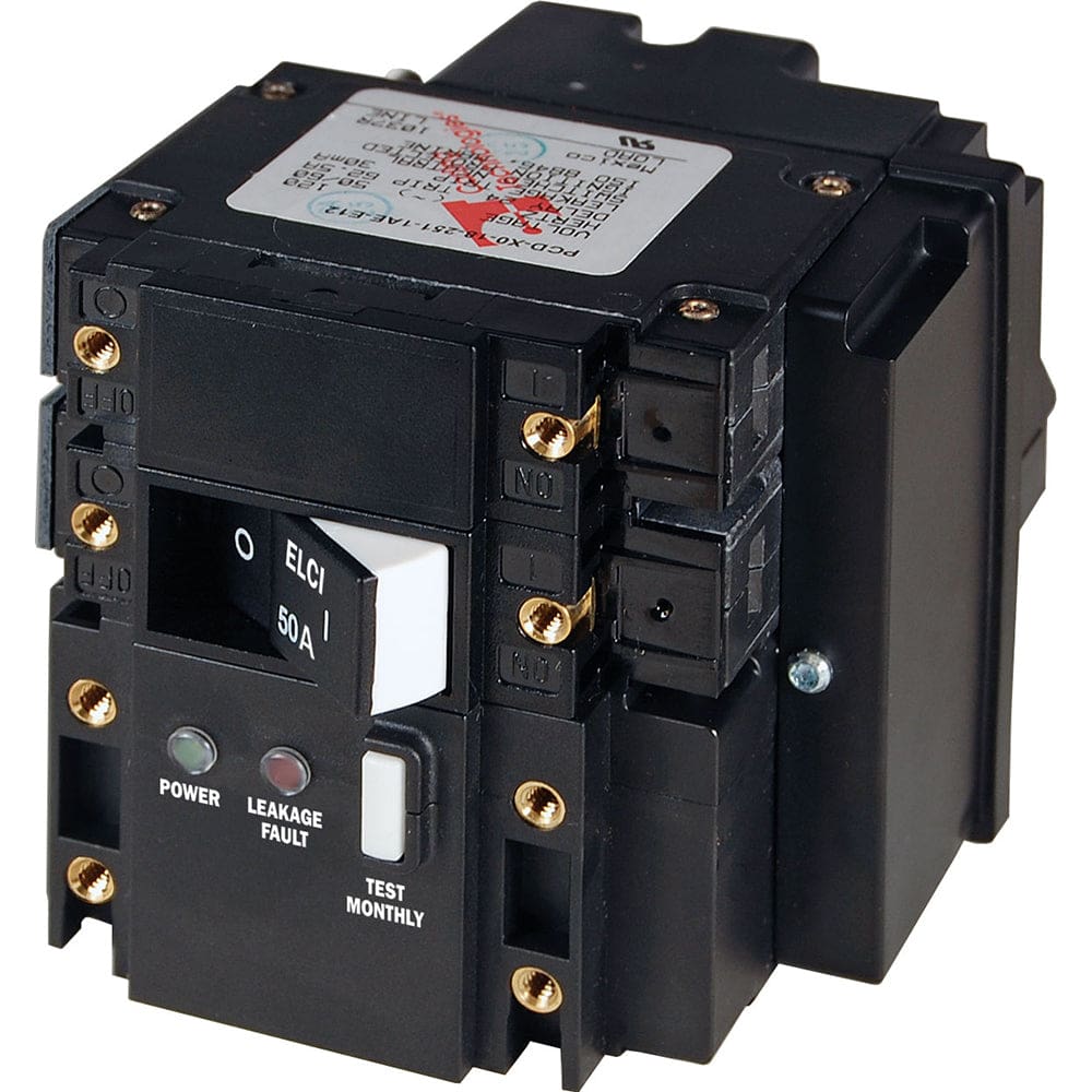 Blue Sea C-Series ELCI Main Circuit Breaker - Double Pole 120V AC 50A - Electrical | Circuit Breakers - Blue Sea Systems