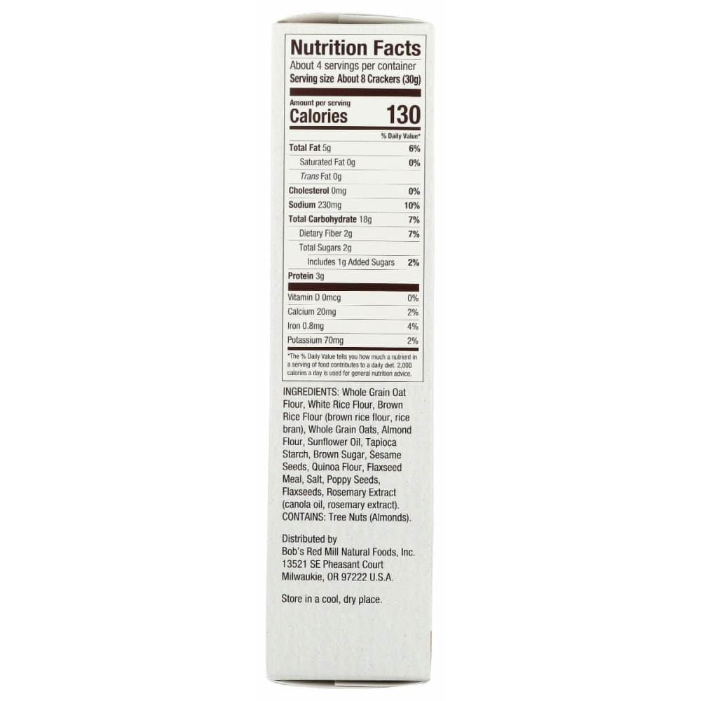 BOBS RED MILL Bobs Red Mill Crackers Oat Sesame, 4.25 Oz